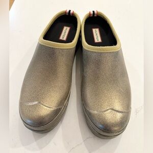 Hunter womens Original Nebula Play Clog Size 10 yellow gold UK  9 US 11